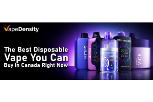 Best Disposable Vape in Canada — STLTH, Geek Bar, VICE and other top disposable vapes displayed together by Vape Density