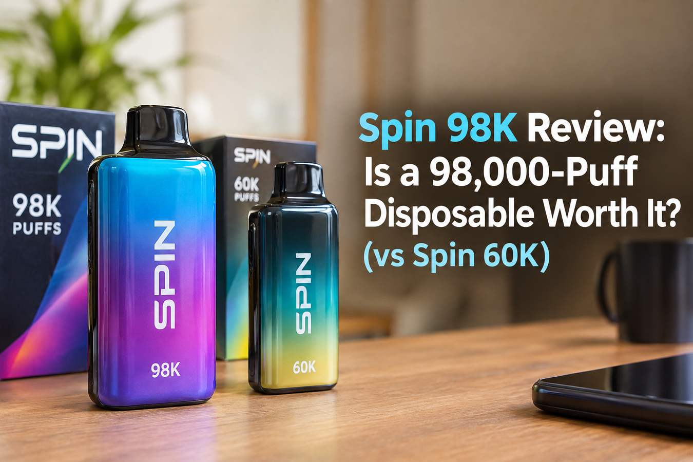 Spin 98K Review: Is a 98,000-Puff Disposable Worth It? (vs Spin 60K)